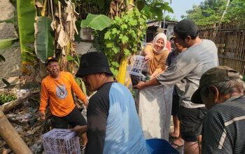 Kerja Bakti Bersih Gorong-Gorong, Caleg PKS Teti Lestari Turun Langsung Bareng Warga 4 RT Desa Telagamurni