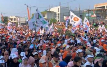 Anies – Cak Imin Senam Sehat Bareng  Ribuan Warga Depok