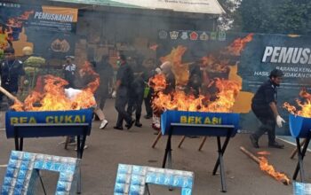 Bea Cukai Bekasi Musnahkan Rokok Dan Minuman Beralkohol Ilegal