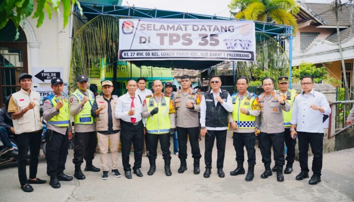 Kapolda Sumsel Tinjau TPS Pastikan Kamtibmas Kondusif dan Tahapan Pemilu Berjalan Tertib