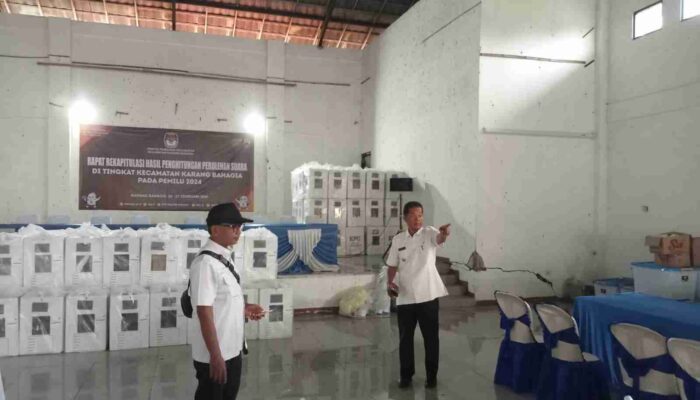 Camat Kecamatan Karang Bahagia Monitor Persiapan Rekapitulasi Hasil PEMILU 2024 Hari Kedua