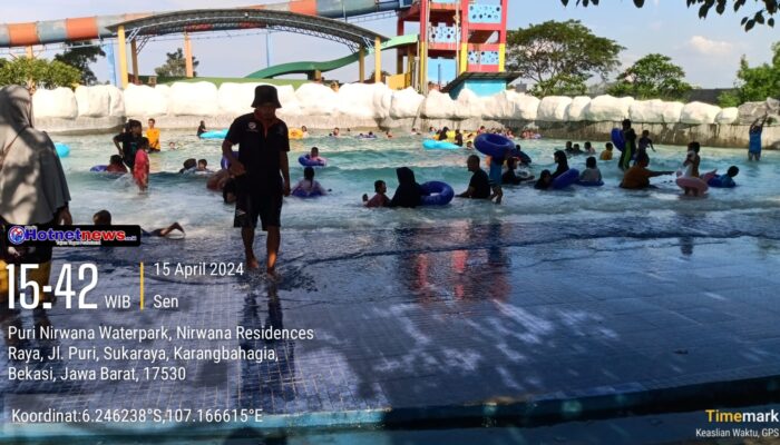 Wowww !! Libur Lebaran, Wisata Kolam Renang Puri Nirwana Waterpark Diserbu Pengunjung