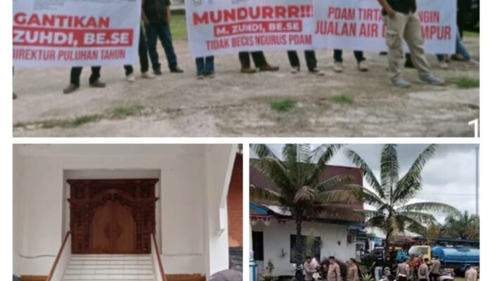 Aksi Damai LPKNI Merangin Geruduk Kantor PDAM Merangin Atas Ketidakpuasan Masyarakat