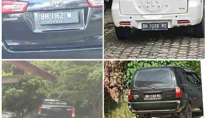 Woow!!! Mobil Dinas Pemkab Tebo Disinyalir Banyak Pakai Plat Hitam Bodong 