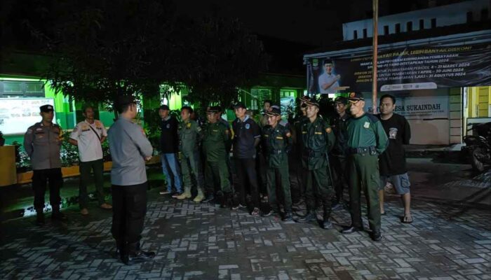 Antisipasi Gangguan Kamtibmas, Polsek Sukatani Bersama Unsur Muspika Gelar Apel Gabungan