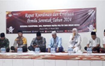 KPU Gelar Rakor dan Evaluasi Pemilu Serentak 2024 Bersama Forkopimda , OPD, Pimpinan Partai dan Media