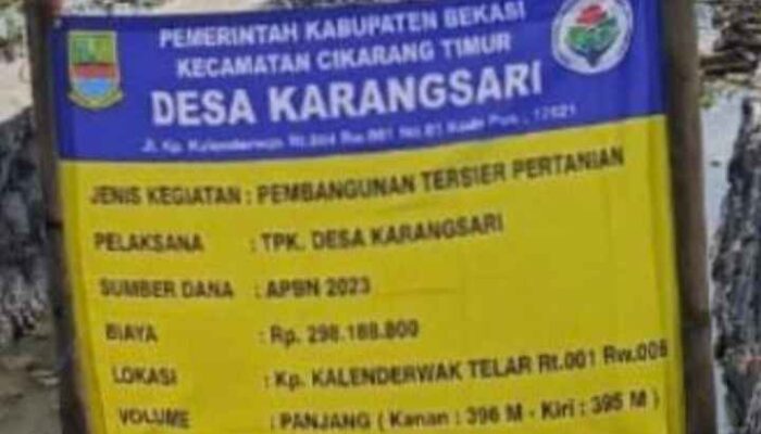 SETELAH RAMAI PEMBERITAAN BARU PAPAN PROYEK LENINGAN DI PASANG 