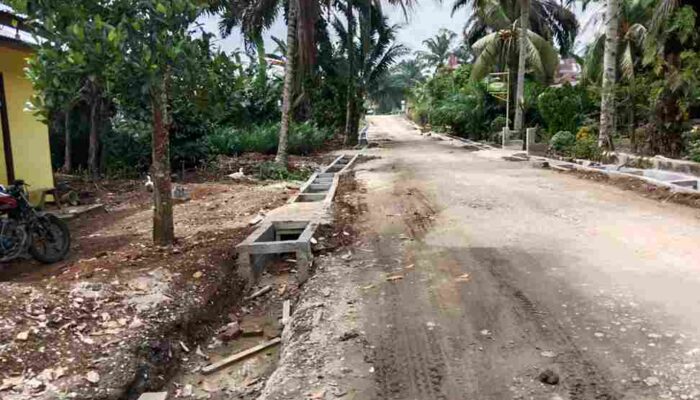 Proyek Pekerjaan Drainase di Desa Bangun Jaya Diduga Abaikan RAB dan Terkesan Asal Jadi