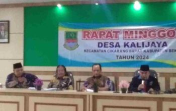 Pemdes Kali Jaya Gelar Rapat Minggon Mengenai Taat Bayar Pajak