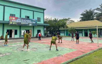 Sambut HUT RI Ke-79, Kodim 0420/Sarko Mengadakan Turnamen Bola Voli