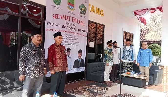 Dinas Dukcapil Kabupaten Bekasi Gelar Sidang Isbat Nikah Terpadu Bagi Masyarakat Desa Karang Satu Kecamatan Karang Bahagia