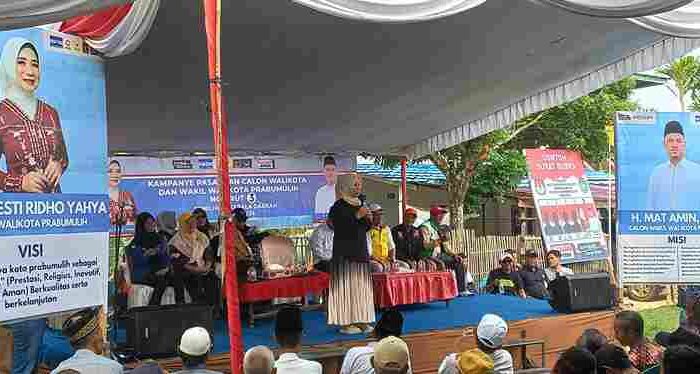 Bergema Bersama Ngesti-Amin Kampanye di Desa Talang Batu