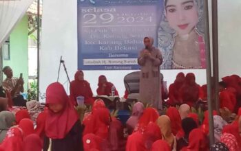 Istri Cabup Bekasi Ade Kuswara Kunang Hadiri Peringatan Maulid Nabi Muhammad SAW di Musholah Al-Hidayah 