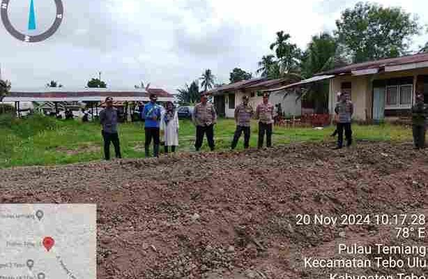 Dukung Program Ketahanan Pangan Nasional, Polsek Tebo Ulu Menyiapkan Lahan 1,5 Ha Untuk di Tanami Jagung, Ubi kayu dan Pembuatan Kolam Ikan