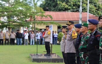 Menjelang Rapat Pleno KPU Besok, Ratusan Personel Gabungan TNI-Polri Menggelar Gladi Apel Persiapan Pengamanan Rapat Pleno Terbuka