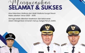 PEMDES Pelayang Raya Ucapkan Selamat atas dilantiknya Alvin,S.H & Azhar Hamzah sebagai Walikota dan Wakil Walikota Sungai Penuh
