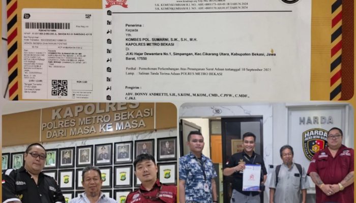 Bahkan surat resmi dari lawyer menanyakan perkembangan perkara juga tak direspon, Hairil Tami ( Pelapor ) kecewa dengan Polres Metro Bekasi Kabupaten / Cikarang