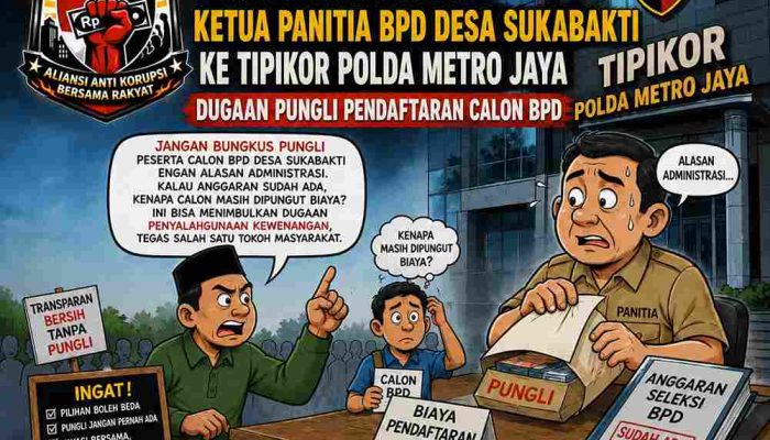 Diduga Ada Pungutan Rp. 5 Juta terhadap Calon BPD, LSM ANKER Laporkan Ketua Panitia BPD Desa Sukabakti ke Tipikor Polda Metro Jaya
