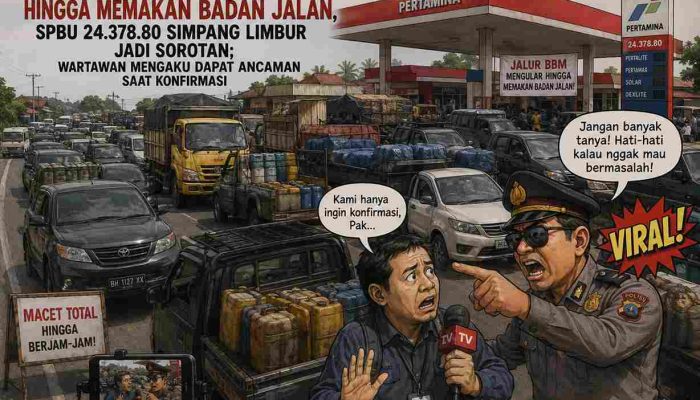 SPBU 24.373.80 Simpang Limbur Diduga Picu Macet Jalinsum, Wartawan Mengaku Diintimidasi Saat Konfirmasi