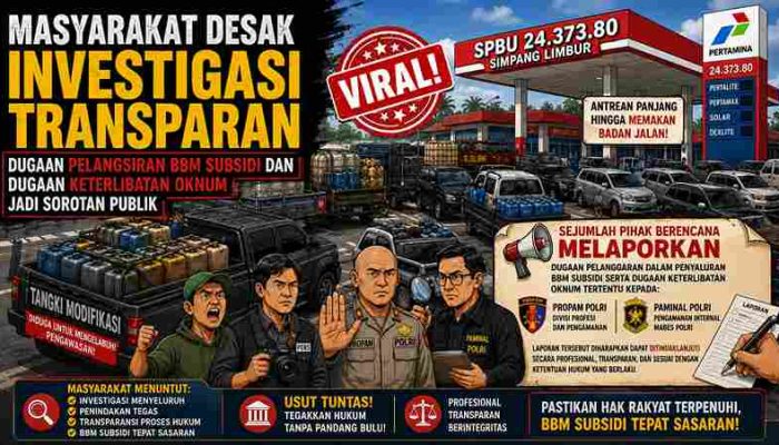 DUGAAN MAFIA BBM SUBSIDI KETERLIBATAN OKNUM POLISI AKAN  DILAPORKAN KE PROPAM & PAMINAL POLRI