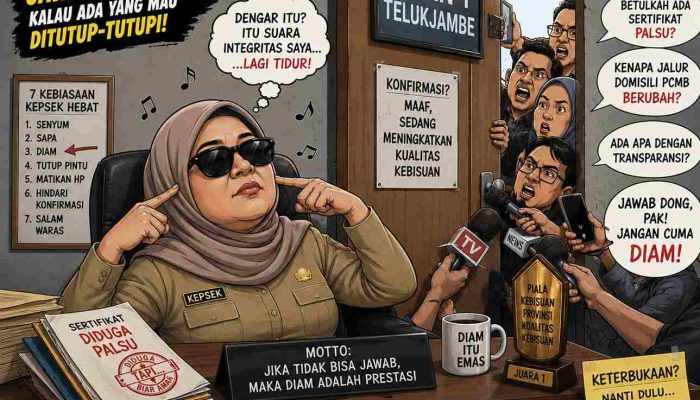 Kepsek SMAN 1 Telukjambe Bungkam Saat Dikonfirmasi dugaan Sertifikat Palsu Jalur Prestasi Non Akademik & Rekayasa Jalur Domisili Zonasi, Ade Gentong: “Keterbukaan Informasi Publik Jangan Hanya Jadi Kamuflase”