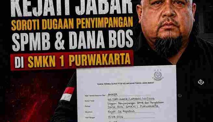 Ade Gentong Layangkan Laporan ke Kejati Jabar, Soroti Dugaan Penyimpangan SPMB dan Dana BOS di SMKN 1 Purwakarta