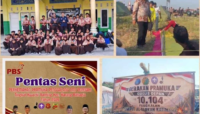 Semarak Hari Pramuka ke-65, SDIT & SMPIT Al-Barkah Katimaha Gelar Kemah Pramuka