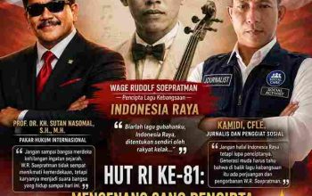 HUT RI ke-81, Prof. Dr. KH. Sutan Nasomal, S.H., M.H., Pakar Hukum Internasional , Ekonom, Ingatkan: Jangan Lupakan W.R. Soepratman, Sang Pencipta Indonesia Raya