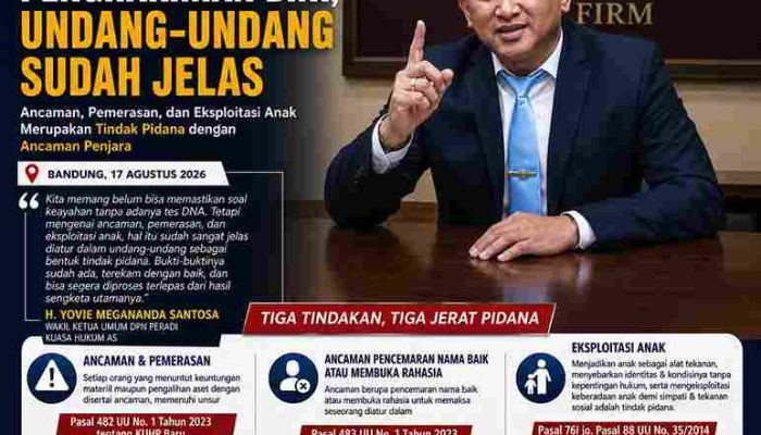 DUGAAN PEMERASAN, PENYEBARAN DATA PRIBADI, DAN EKSPLOITASI ANAK DALAM SENGKETA AS–H: SEMUA TINDAKAN ADA KONSEKUENSI PIDANANYA