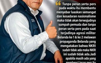 JMPN: Kemajuan NKRI Dimulai dari Menghargai Karya Jurnalis