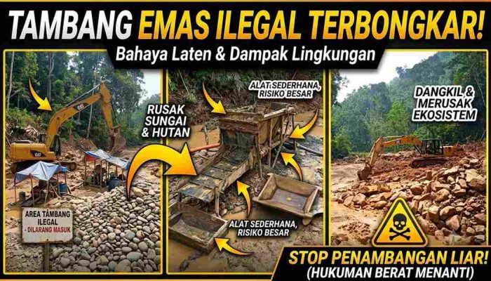 TIGA EXCAVATOR DIDUGA BEROPERASI DI LOKASI PETI RANTAU JERING–MUARA PANGI, APH DITANTANG BERTINDAK!