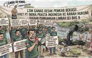 Dugaan Limbah B3 Cemari Sungai BHS 9, LSM Ganas Desak Pemkab Bekasi Seret PT Indra Prasta ke Ranah Hukum