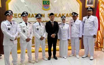 Plt. Camat Sukakarya, Resmi Lantik 6 Penjabat Kepala Desa