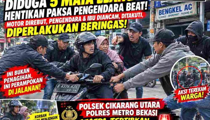 HEBOH! Diduga “Mata Elang” Pepet Pengendara Roda Dua di Cikarang, Motor Berujung Diambil — Polsek Cikarang Utara Diminta Bertindak
