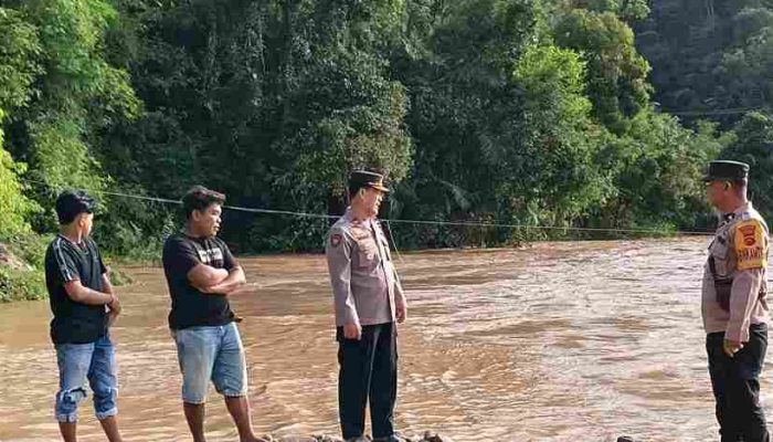 Banjir Terjang Batang Asai, Kapolsek Iptu Sarman Kenedy Turun Langsung Cari Warga Hanyut