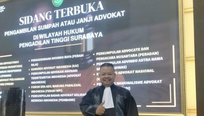 FERADI WPI Sumpah Advokat Di Pengadilan Tinggi Surabaya 13 Oktober 2026 diikuti Eko Ponco, S.H.